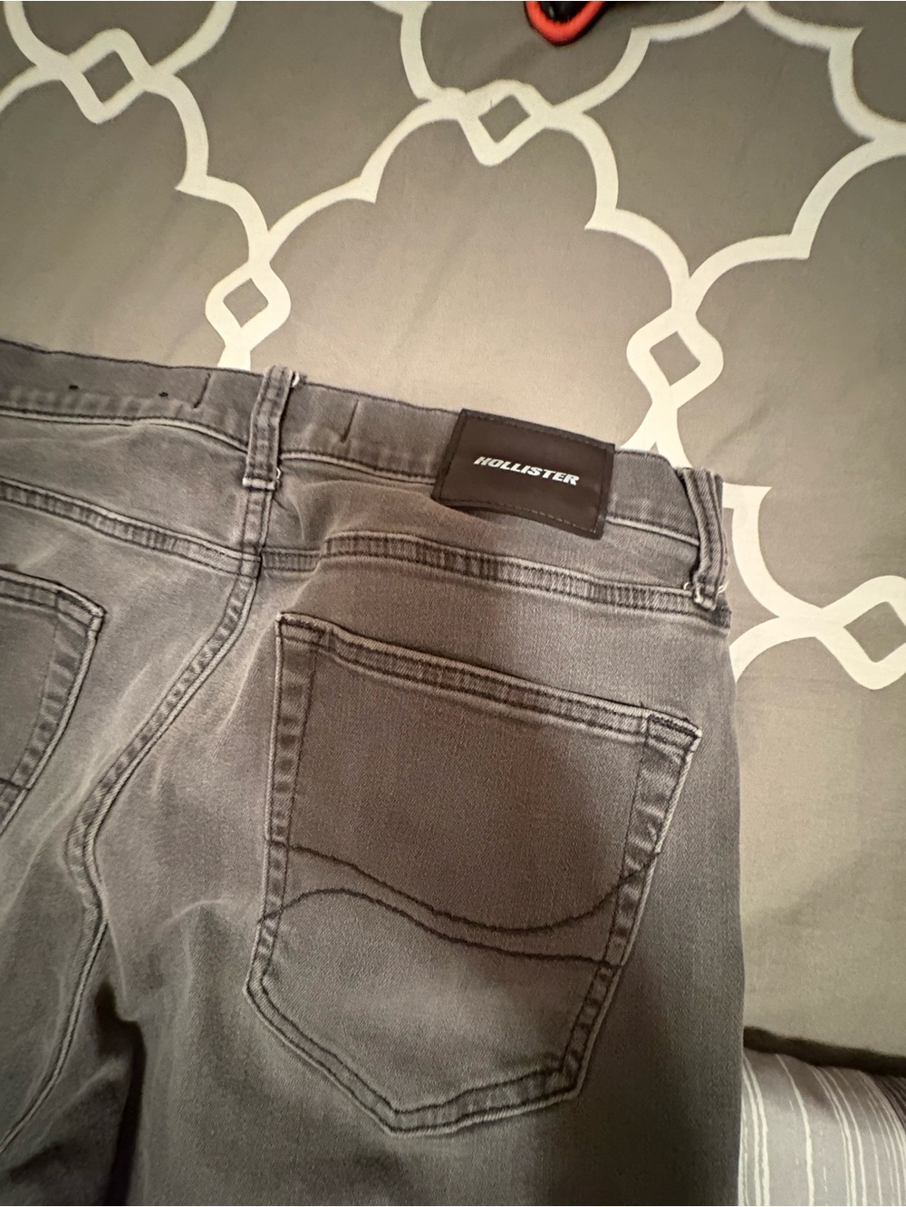 Hollister Men's Slim Gray Wash Jeans